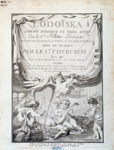 A Lodoiska frontképe, Luigi Cherubini operája alkotó: Italian School
