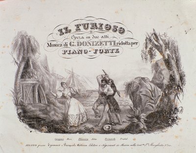 Gaetano Donizetti (litho) „Il Furioso all