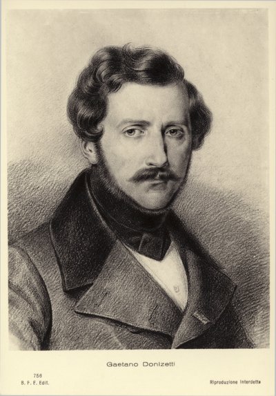 Gaetano Donizetti olasz zeneszerző (1797-1848) alkotó: Italian School