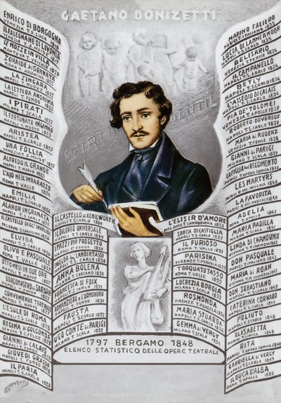 Gaetano Donizetti olasz zeneszerző (1797-1848) alkotó: Italian School