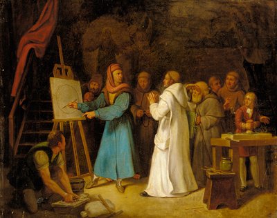 Giotto a rajzművészetet bemutató műtermében alkotó: Italian School