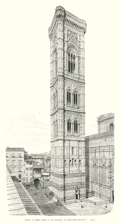 Giotto és Taddeo Gaddi, Sainte-Marie-des-Fleurs tábora (metszet) alkotó: Italian School