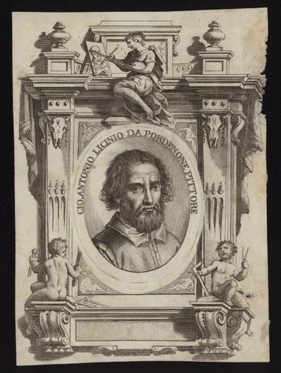 Giovanni Antonio de Sacchis, más néven Il Pordenone és Giovanni Antonio Licinio. Giorgio Vasari metszet alkotó: Italian School