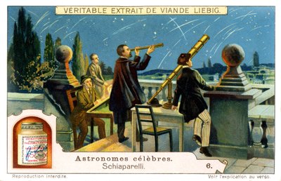 Giovanni Schiaparelli, Az égbolt megfigyelése (nyomtatás) alkotó: Italian School