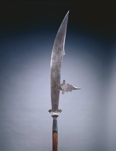 Glaive, Velence, 1600-20 körül (acél és fa) alkotó: Italian School