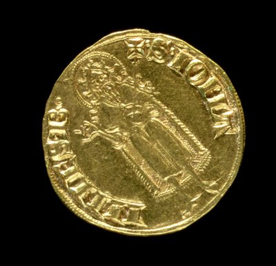 Keresztelő Szent Jánost ábrázoló arany florin (háton), firenzei, 1252 (előlapját lásd: 83495) alkotó: Italian School
