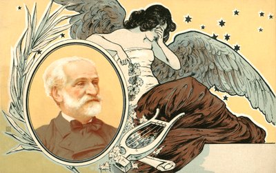 Guiseppe Verdi halála (színes litográfia) alkotó: Italian School
