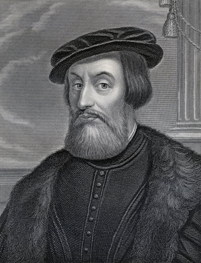 Hernan Cortes, William Holl metszete, 1830 körül alkotó: Italian School