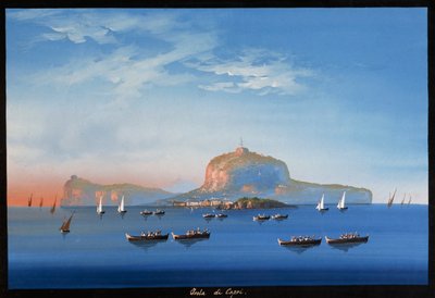 Capri szigete (gouache) alkotó: Italian School