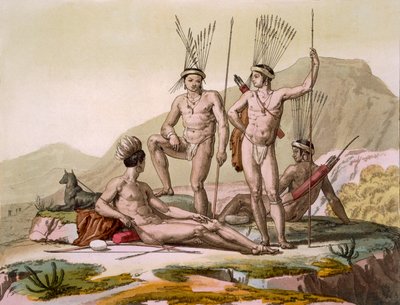 Korah Hottentots a fokról, 1820-as évek 30-as évek körül alkotó: Italian School