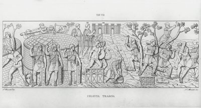 Traianus oszlopa (metszet) alkotó: Italian School