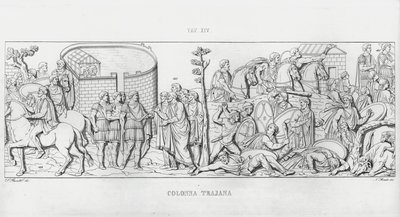 Traianus oszlopa (metszet) alkotó: Italian School