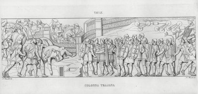 Traianus oszlopa (metszet) alkotó: Italian School