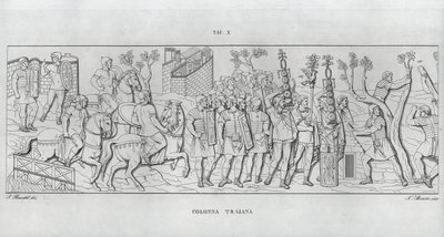 Traianus oszlopa (metszet) alkotó: Italian School