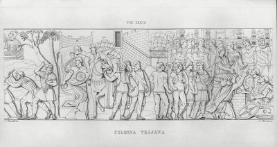Traianus oszlopa (metszet) alkotó: Italian School