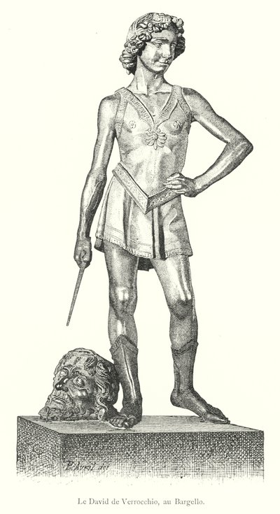 Le David de Verrocchio, au Bargello (metszet) alkotó: Italian School