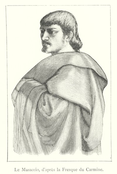 Masaccio, Carmine freskó után (metszet) alkotó: Italian School