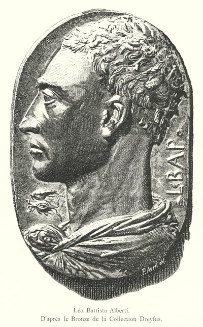Leon Battista Alberti, A bronz után a Dreyfus-gyűjteményben (metszet) alkotó: Italian School