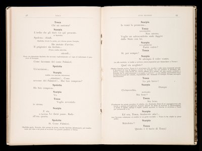 Librettó: Tosca, Giacomo Puccini, Ricordi kiadás, Olaszország alkotó: Italian School