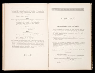 Librettó: Tosca, Giacomo Puccini, Ricordi kiadás, Olaszország alkotó: Italian School