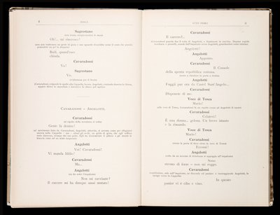 Librettó: Tosca, Giacomo Puccini, Ricordi kiadás, Olaszország alkotó: Italian School