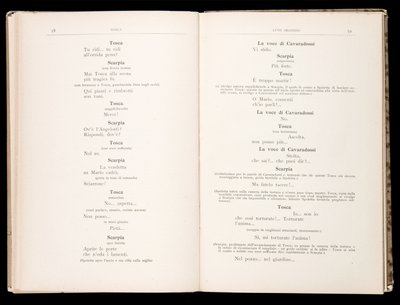 Librettó: Tosca, Giacomo Puccini, Ricordi Edition, Olaszország alkotó: Italian School