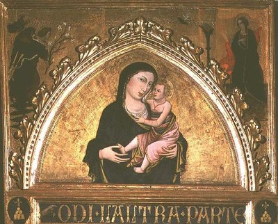Madonna és gyermek (tempera a panelen) alkotó: Italian School