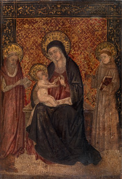 Madonna és gyermeke szentekkel (tempera a panelen) alkotó: Italian School