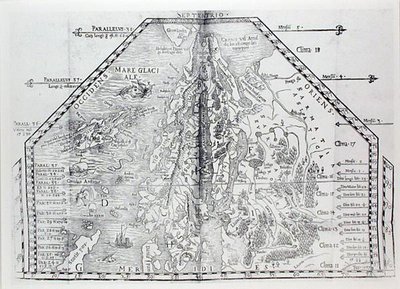 Skandinávia térképe, Olaus Magnus atlaszából alkotó: Italian School