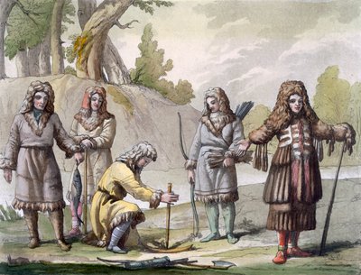 Kamcsatkai férfiak, Távol-Kelet Oroszország, 1820-30-as évek körül alkotó: Italian School