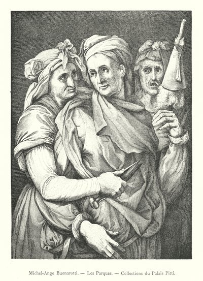 Michelangelo Buonarotti, A parkok, Pitti-palota gyűjtemény (metszet) alkotó: Italian School