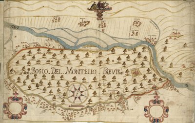 Montello, térkép, XVIII. század, Veneto, Olaszország alkotó: Italian School