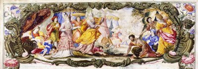 Mózes, Áron és Izrael fiai a pusztában Mannát gyűjtenek, 1600-1630 körül alkotó: Italian School