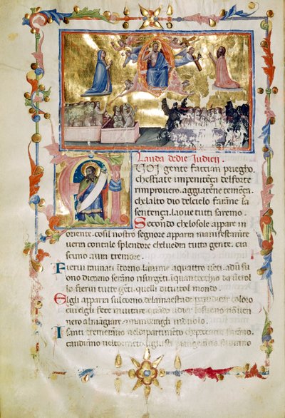 Ms. B.R. 19. c. 62b, Laudi Spiritualitól, a St Giles társaságtól alkotó: Italian School