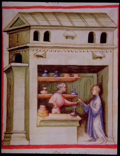 Nova 2644 fol.95r Ecetszirup, a Tacuinum Sanitatis cégtől alkotó: Italian School
