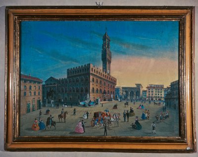 Palazzo Vecchio a Piazza della Signoria téren, Firenzében alkotó: Italian School