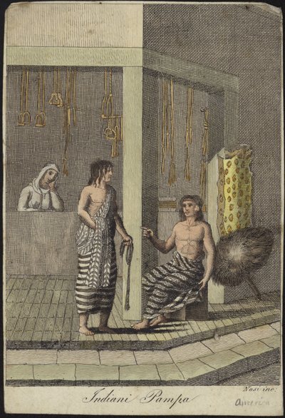 Pampa indiánok Dél-Amerikából alkotó: Italian School