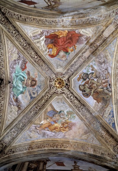 Ádám, Ábrahám, Jákob és Noé pátriárkák. 14. század, freskó alkotó: Italian School