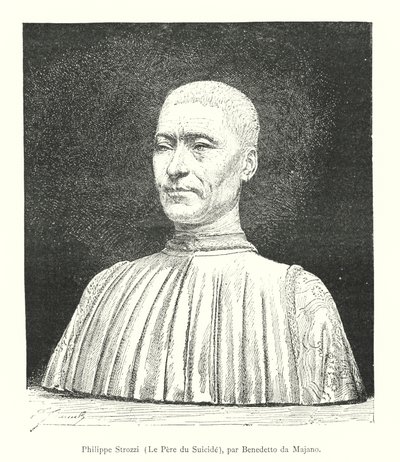 Philippe Strozzi, Le Pere du Suicide, par Benedetto da Majano (metszet) alkotó: Italian School