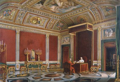 Pius a Quirinale Pápai Audiencia termében alkotó: Italian School