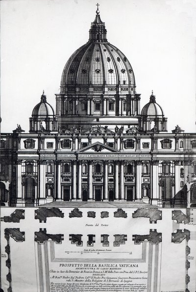 St. Peters terve, Róma, metszett Alessandro Specchi alkotó: Italian School