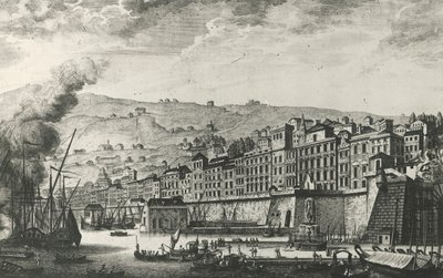 Ponte Reale Genovában, metszet, Olaszország alkotó: Italian School