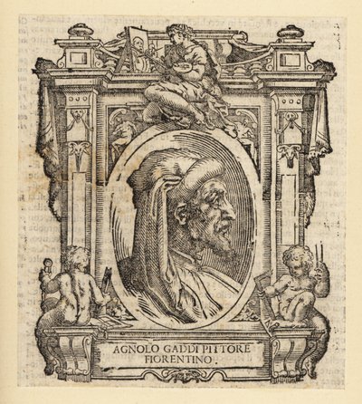 Agnolo Gaddi, firenzei olasz festő portréja, 1350-1396 körül alkotó: Italian School