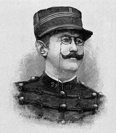 Alfred Dreyfus (1859-1935) portréja (metszet) alkotó: Italian School