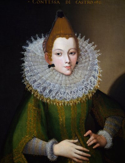 Castro grófnő portréja, ismeretlen olasz művésztől, olaj, vászon, 91x72 cm, Olaszország alkotó: Italian School