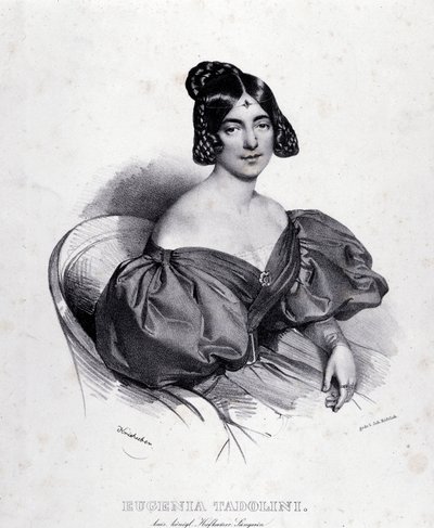 Eugenia Tadolini portréja (metszet) alkotó: Italian School