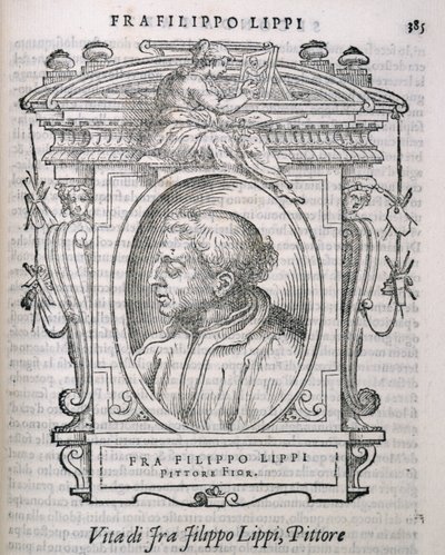 Fra Filippo Lippi (kb.1406-69) portréja a Vasaris Lifes of the Artists című művéből, először 1550-ben jelent meg alkotó: Italian School
