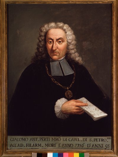 Giacomo Perti (1661-1756) olasz zeneszerző portréja alkotó: Italian School