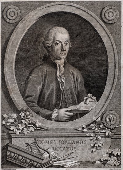 Giordano (Jordan) Riccati (1709-1790) fizikus, matematikus és zeneteoretikus portréja alkotó: Italian School