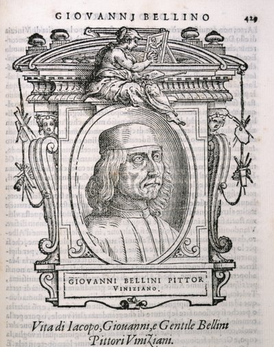 Giovanni Bellini (kb.1431-1516) portréja a Vasaris Lifes of the Artists-ből, először 1550 alkotó: Italian School